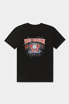 T-SHIRT R&Eacute;TRO &Agrave; LOGO EN CRISTAUX POUR FILLES