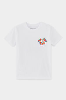 T-SHIRT R&Eacute;TRO &Agrave; LOGO EN CRISTAUX POUR FILLES