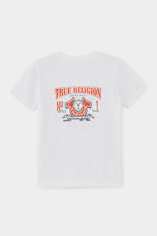 T-SHIRT R&Eacute;TRO &Agrave; LOGO EN CRISTAUX POUR FILLES