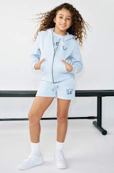 GIRLS CRYSTAL WORLD TOUR LOGO SWEATSHORT, image 2