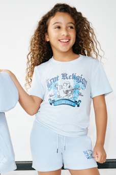 GIRLS CRYSTAL WORLD TOUR LOGO TEE