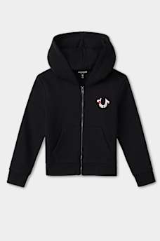 CHANDAIL &Agrave; CAPUCHON &Agrave; FERMETURE &Eacute;CLAIR POUR FILLES AVEC LOGO LOVE