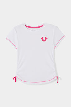 GIRLS LOGO SIDE-TIE STAR TEE, image 2