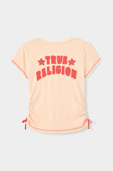 GIRLS LOGO SIDE-TIE STAR TEE