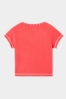 GIRLS HORSESHOE LOGO STUDDED RAGLAN TEE, image 3