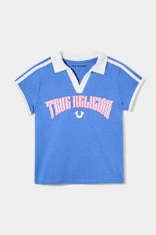 GIRLS LOGO PIPING POLO SHIRT, image 2