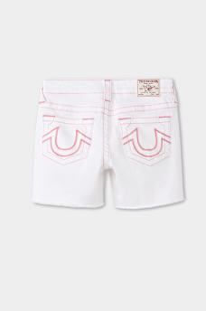 SHORTS CON DOBLADILLO DESHILACHADO Y COSTURA DE CUERDA DE JAYDE PARA NI&Ntilde;A, image 1