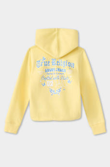GIRLS BUBBLE HEM PULLOVER HOODIE