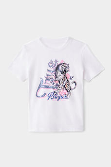 GIRLS VERTICAL TIGER TRUE TEE