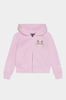 GIRLS LEOPARD ZIP HOODIE