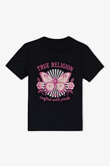 GIRLS BUTTERFLY CREWNECK TEE