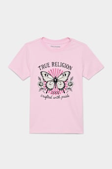 GIRLS BUTTERFLY CREWNECK TEE