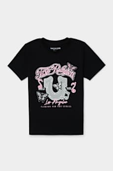 GIRLS HORSESHOE MUSIC CREWNECK TEE