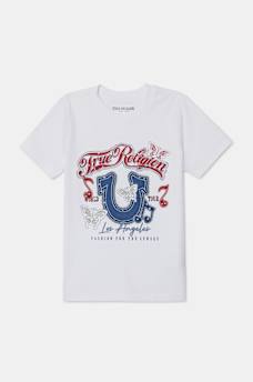 GIRLS HORSESHOE MUSIC CREWNECK TEE