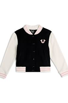 GIRLS FLEECE VARSITY JACKET