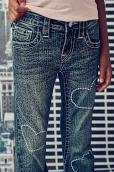 GIRLS JOEY HEARTS FLARE JEAN
