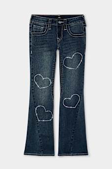 GIRLS JOEY HEARTS FLARE JEAN
