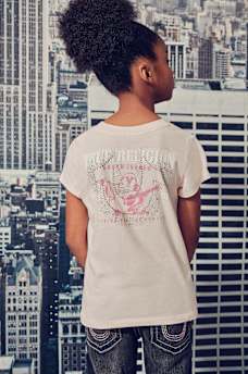 GIRLS FOIL CRYSTAL TEE