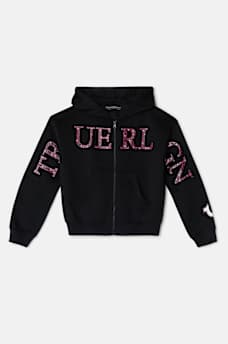 GIRLS LOGO ZIP HOODIE