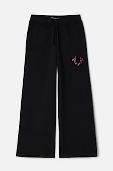 GIRLS RHINESTONE HORSESHOE WIDE LEG SWEATPANT