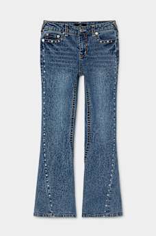 GIRLS JOEY STUDDED FLARE JEAN