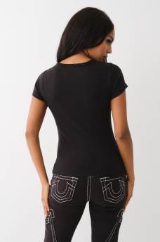 STUDDED HORSESHOE HENLEY SHIRT, image 3