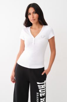 STUDDED HORSESHOE HENLEY SHIRT, image 2