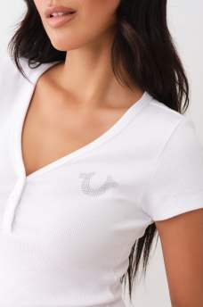 STUDDED HORSESHOE HENLEY SHIRT, image 1