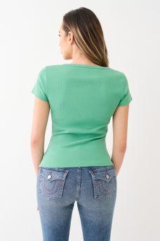 STUDDED HORSESHOE HENLEY SHIRT, image 4