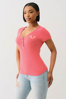 STUDDED HORSESHOE HENLEY SHIRT, image 4