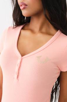 STUDDED HORSESHOE HENLEY SHIRT, image 1