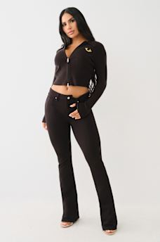 RIB COLLAR ZIP SWEATER, image 2