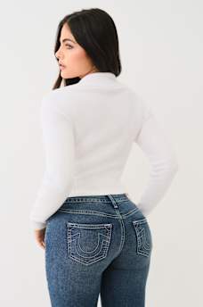 RIB COLLAR ZIP SWEATER, image 4