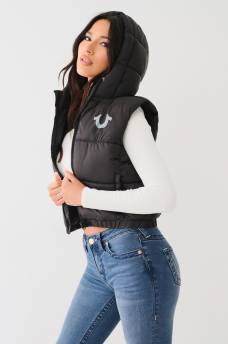 HOODED PUFFER VEST, image 2