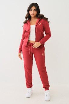 CRYSTAL METALLIC LOGO ZIP HOODIE, image 3