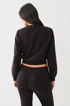CRYSTAL WING HORSESHOE CROP SWEATSHIRT, image 4