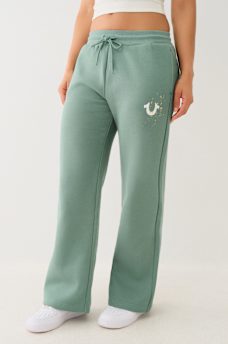 SPLATTERED METALLIC STRAIGHT LEG SWEAT PANT