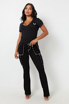 CRYSTAL CONCERT LOGO V NECK TEE, image 3