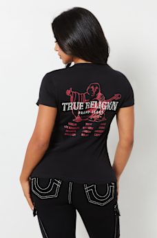 CRYSTAL CONCERT LOGO V NECK TEE, image 5