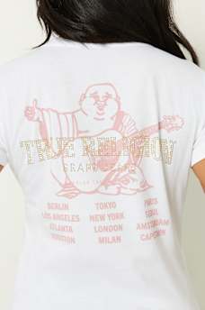 CRYSTAL CONCERT LOGO V NECK TEE, image 1