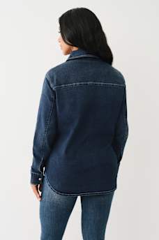 GEORGIA LONG SLEEVE DENIM SHIRT, image 3