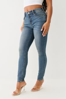 JENNIE MID RISE STUDDED SKINNY JEAN