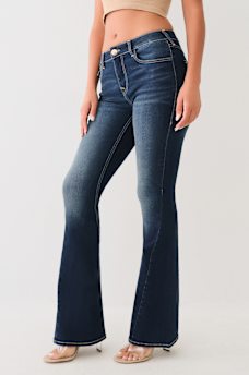 JOEY MID RISE SINGLE NEEDLE FLARE JEAN, image 2