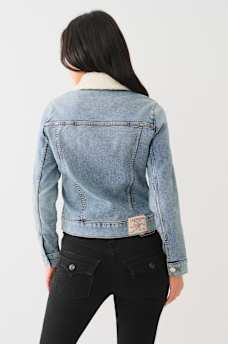 SHERPA COLLAR TRUCKER DENIM JACKET, image 2