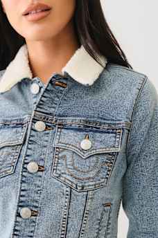SHERPA COLLAR TRUCKER DENIM JACKET, image 5