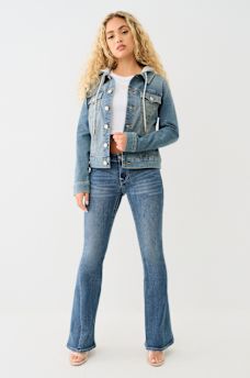HOODIE DENIM TRUCKER JACKET, image 4