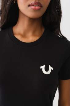 METALLIC HORSESHOE CREW TEE, image 2