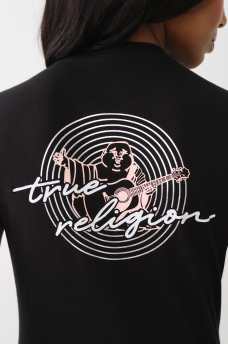 METALLIC HORSESHOE CREW TEE, image 1