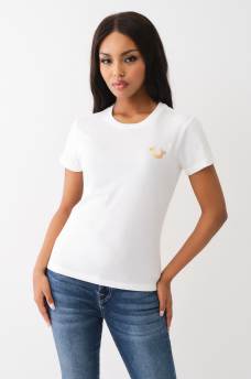METALLIC HORSESHOE CREW TEE, image 2