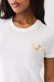 METALLIC HORSESHOE CREW TEE, image 3